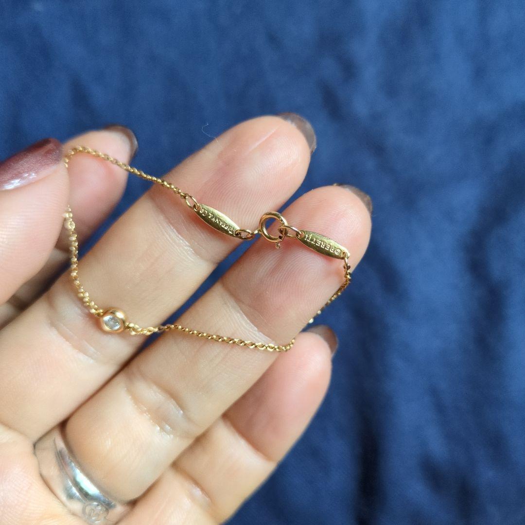 ティファニー バイザヤード ブレスレット 750 0.07ct 現行品 16cm