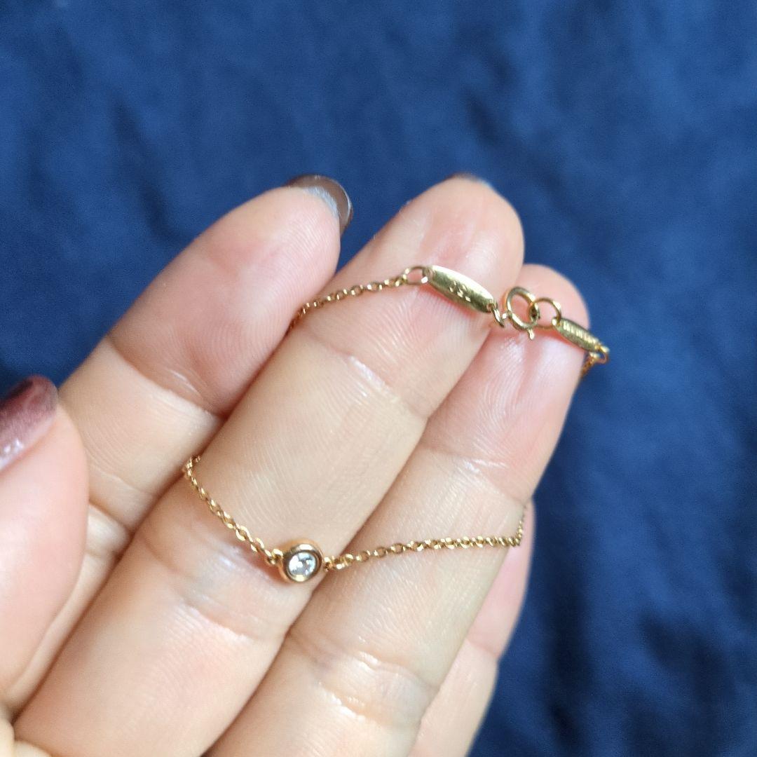 ティファニー バイザヤード ブレスレット 750 0.07ct 現行品 16cm