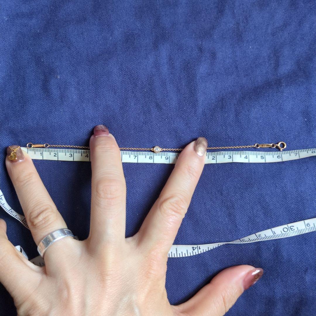 ティファニー バイザヤード ブレスレット 750 0.07ct 現行品 16cm