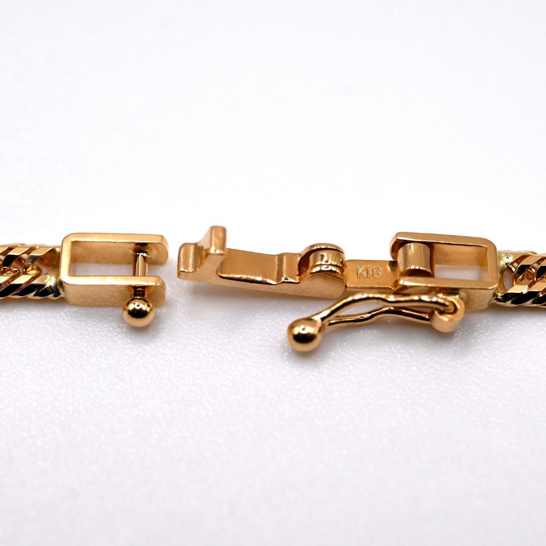 18金喜平ネックレス12面トリプル14.5g60cm造幣局検定マーク刻印入