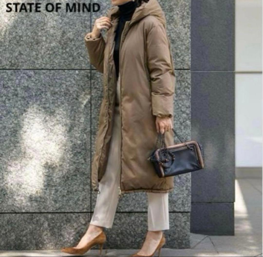 名作✨美品 ステイトオブマインド ダウンコート ロング 2way モカ 大草