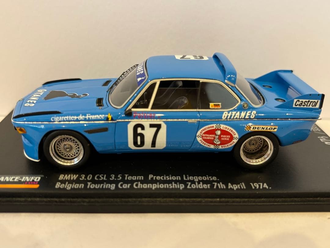 BMW 3.0CSL 1974 Gitanes ミニカー Spark 1/43