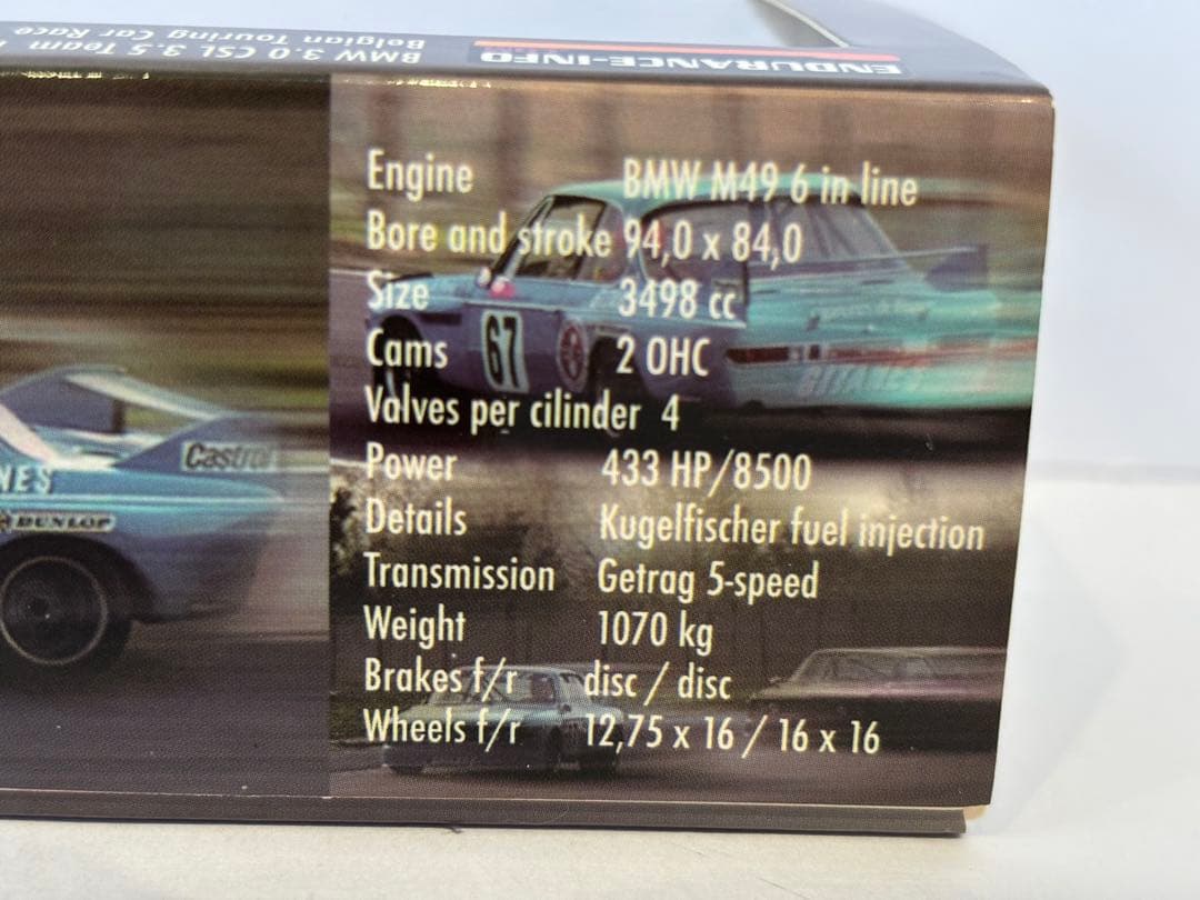 BMW 3.0CSL 1974 Gitanes ミニカー Spark 1/43