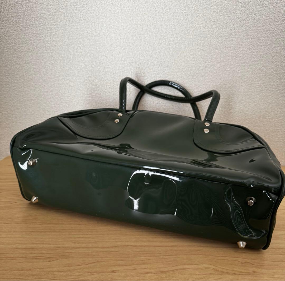 【新品未使用】ポルノグラフィティ グッズ エナメルボストン バッグ グリーン