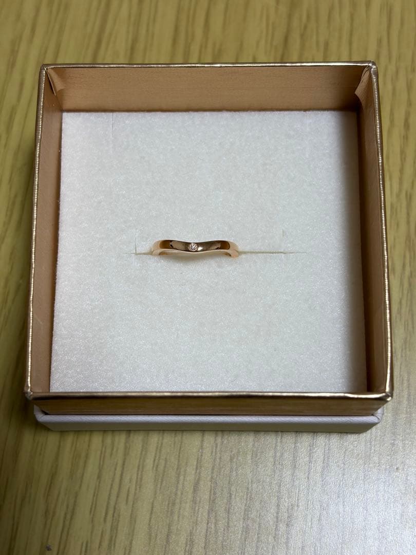 バレリーナ ウェディングリング 幅2MM、ダイヤモンド3石 44 - メルカリ
