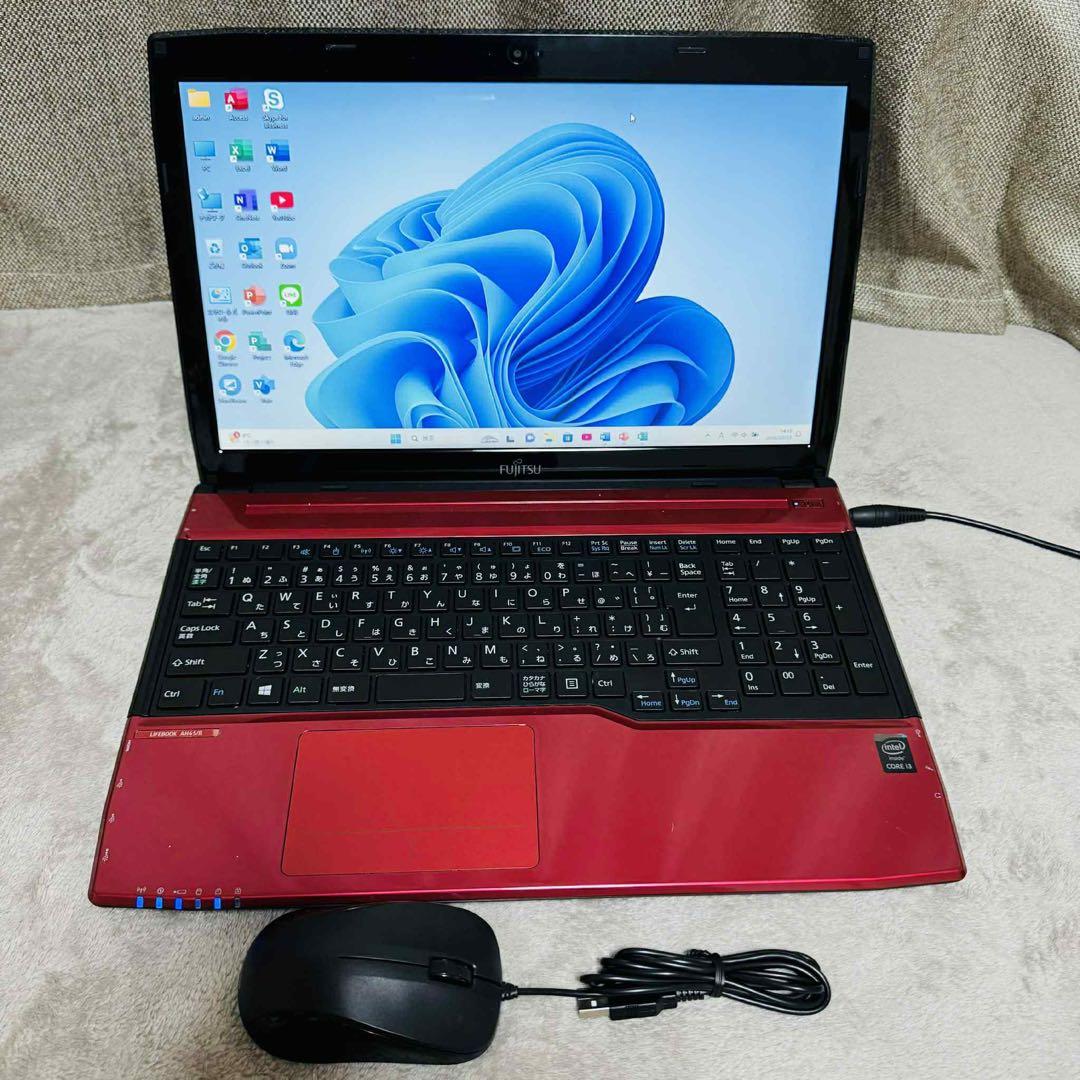 S273 富士通ノートパソコンWEBカメラSSD高速Windows11オフィス付