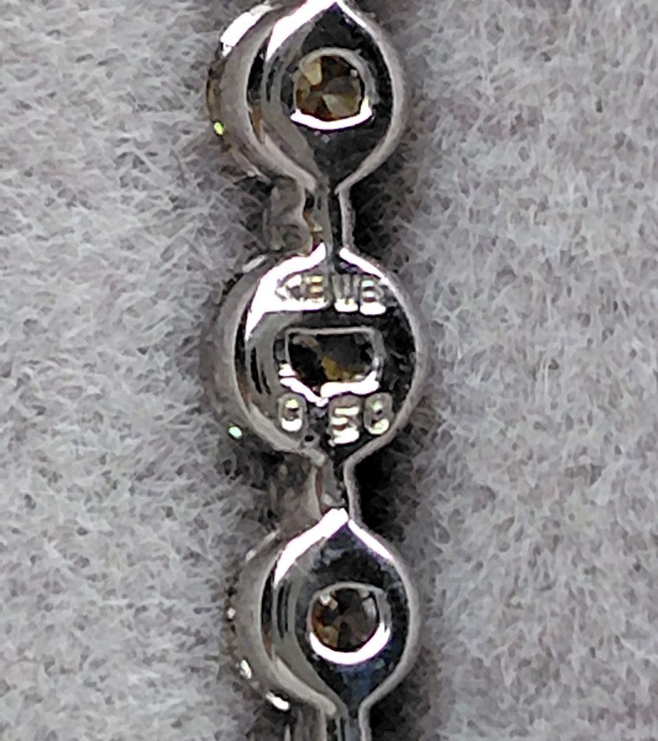 【値下げ】ダイヤ 0.5ct K18WG ブレスレット 約14.5〜18cm