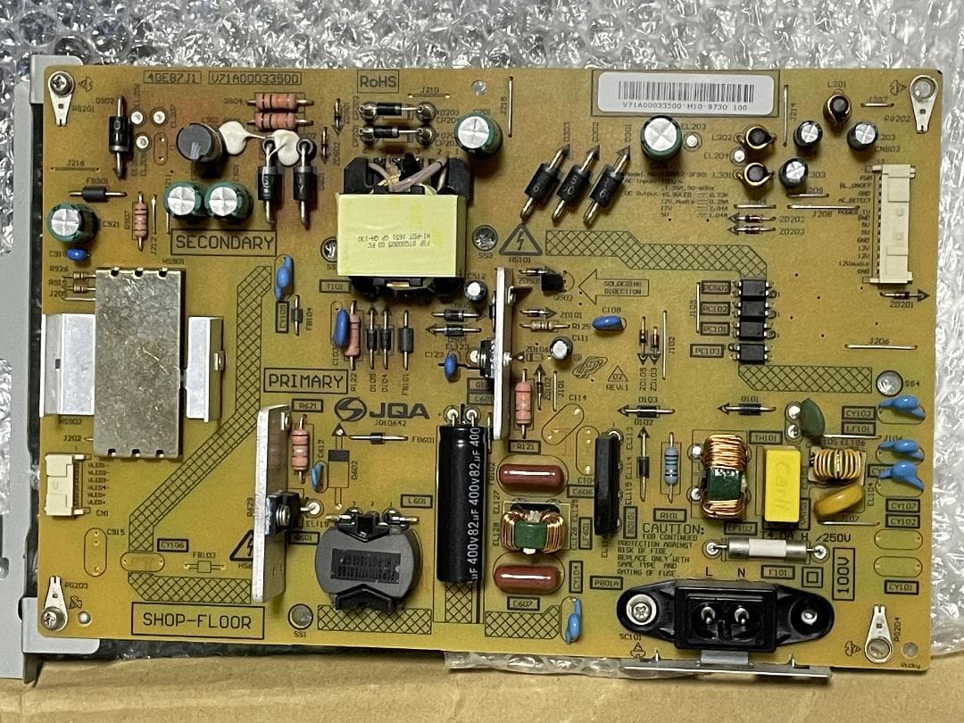 東芝 40v型 40V30／40S10用電源基板 動作保証 - メルカリ