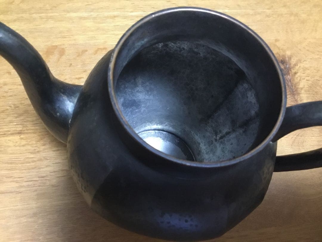 玉川堂 墨黒コーヒーポット水柱やかん美品