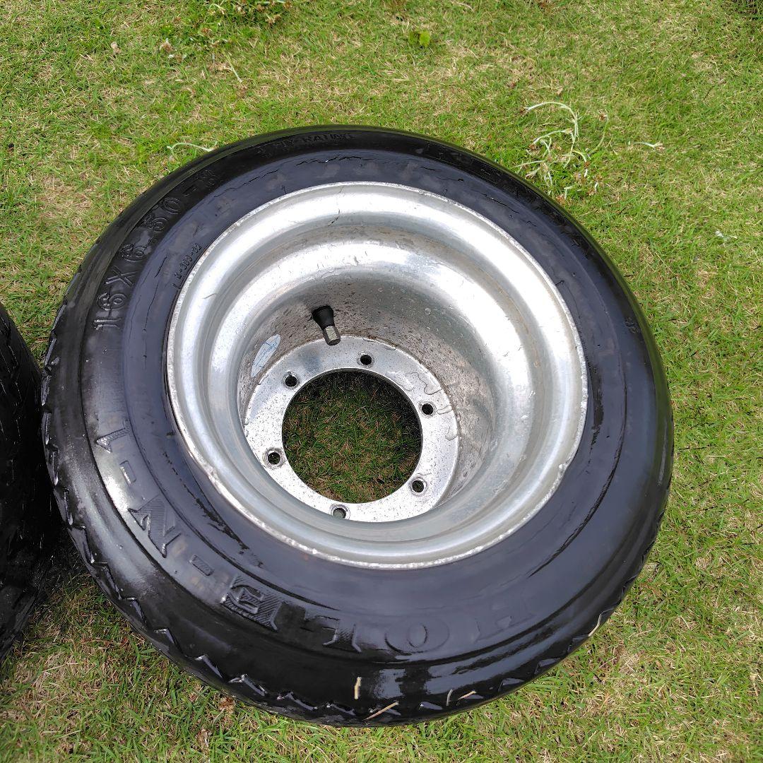 ジャイロ用　アルミホイール付きタイヤ 16x6.50-8