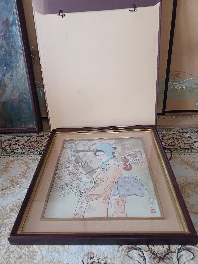 ◇ 柳川新太郎 「美人」 日本画 F10号 二科展 名古屋 ◇ - メルカリ