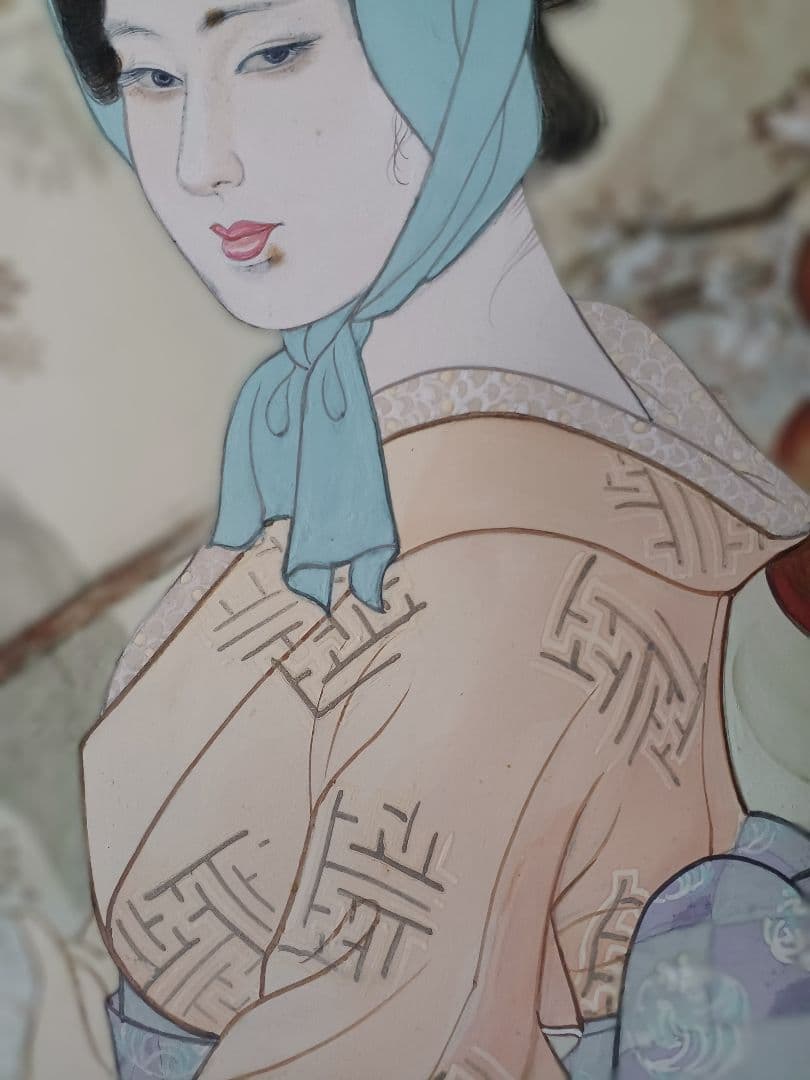 ◇ 柳川新太郎 「美人」 日本画 F10号 二科展 名古屋 ◇ - メルカリ