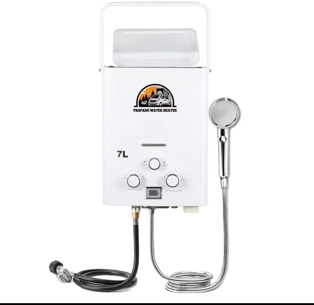 携帯用LPガス給湯器 7L タンクレス 湯沸器 1.85 GPM 熱湯ヒーター 71ZNXzS4owL._AC_UF1000,
