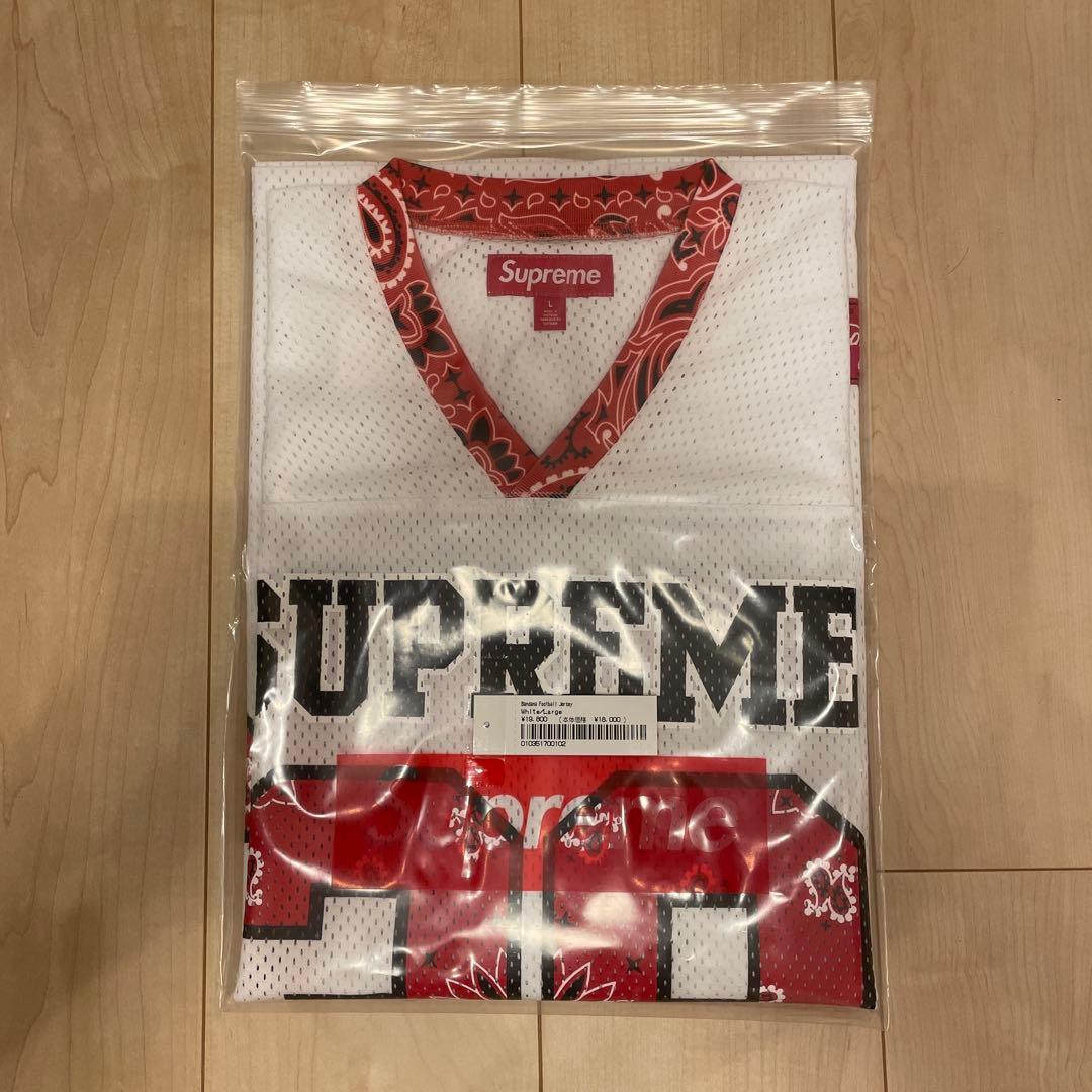 新品未使用supreme Bandana Football JerseyサイズL Supreme Bandana Football Jersey black Lサイズ シュプリーム｜Yahoo