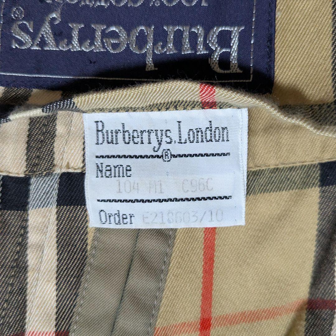 美品 英国製 90s バーバリー ステンカラーコート メンズ 丸善 C96C