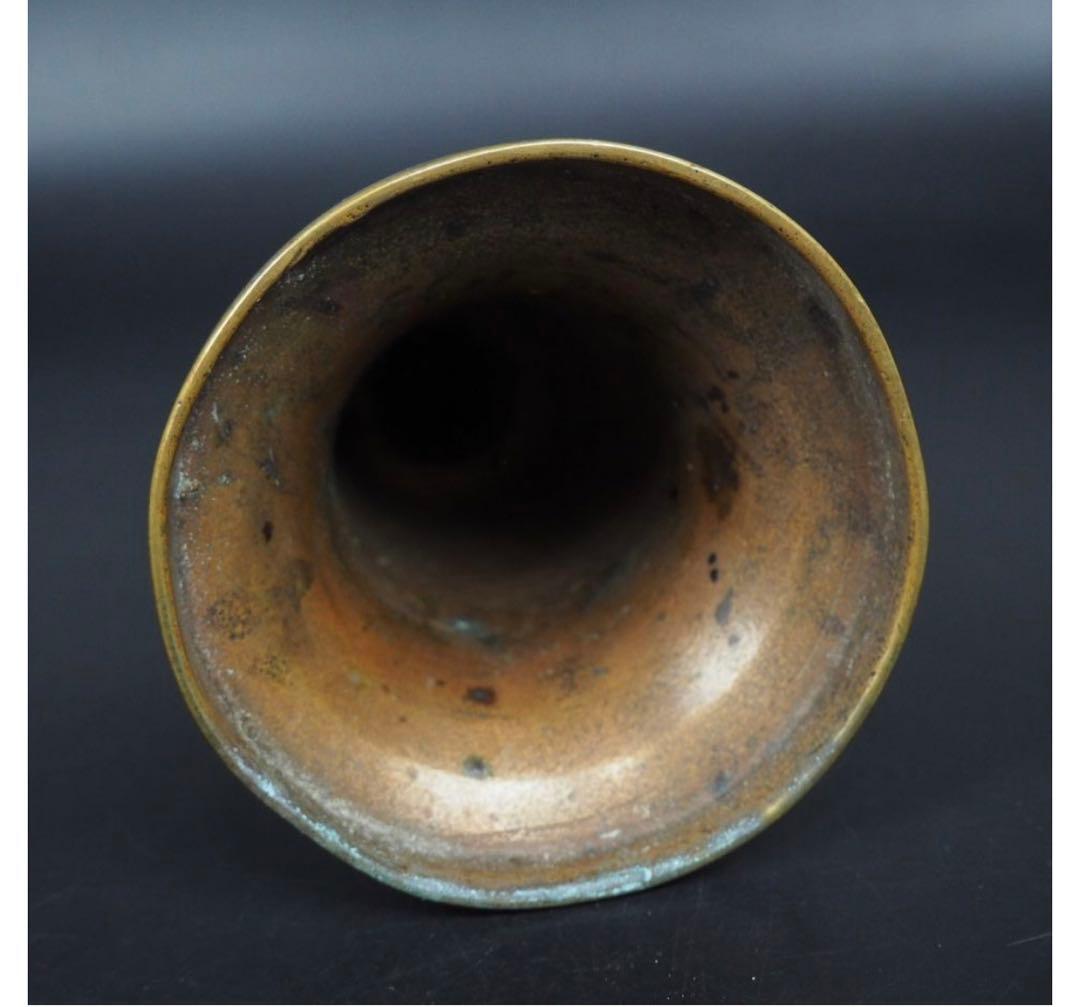 送料無料 江戸～明治　古銅燭台　35.5ｃｍ　 仏教美術