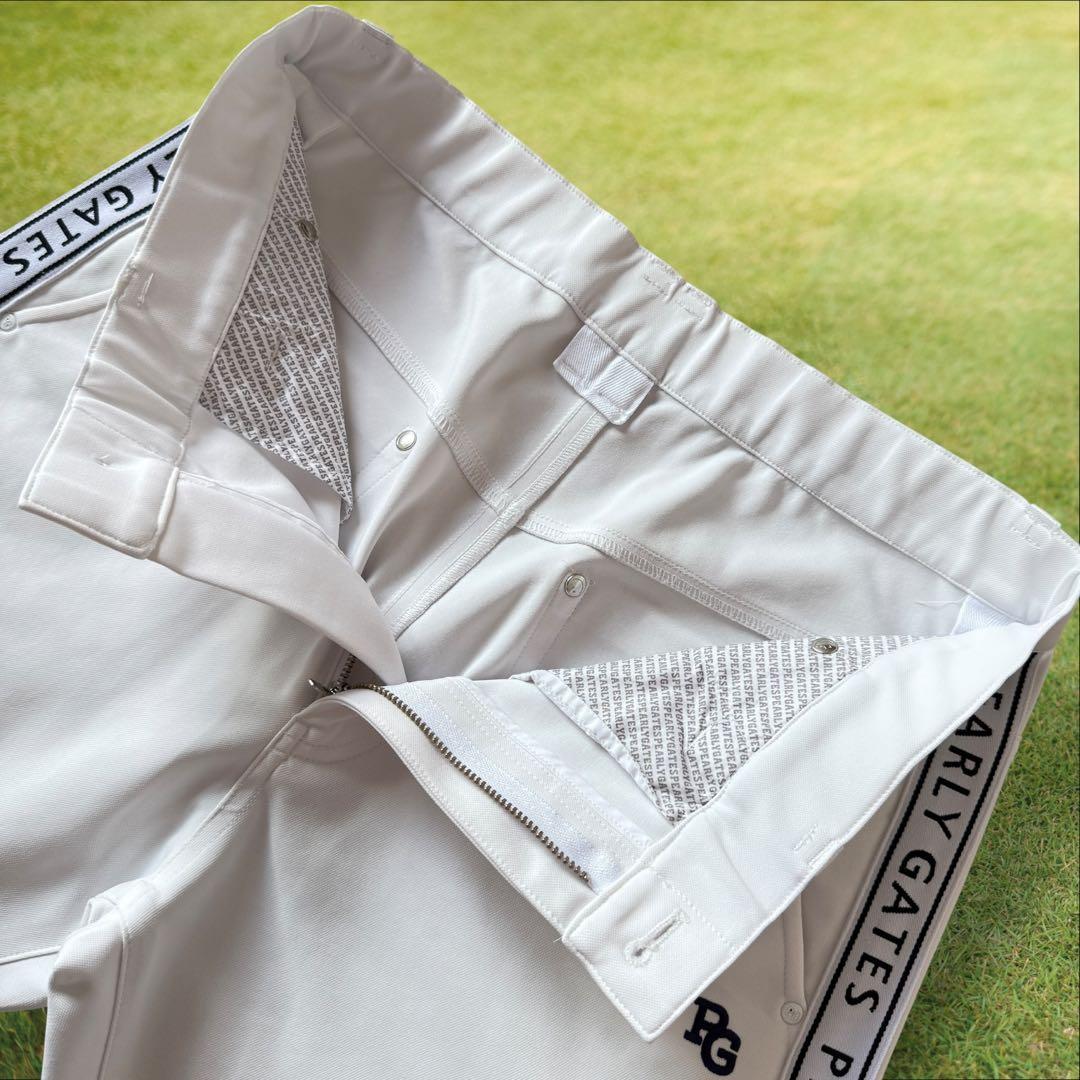 美品 パーリーゲイツ パンツ 白 ホワイト 4 M〜L相当 色褪せ無し