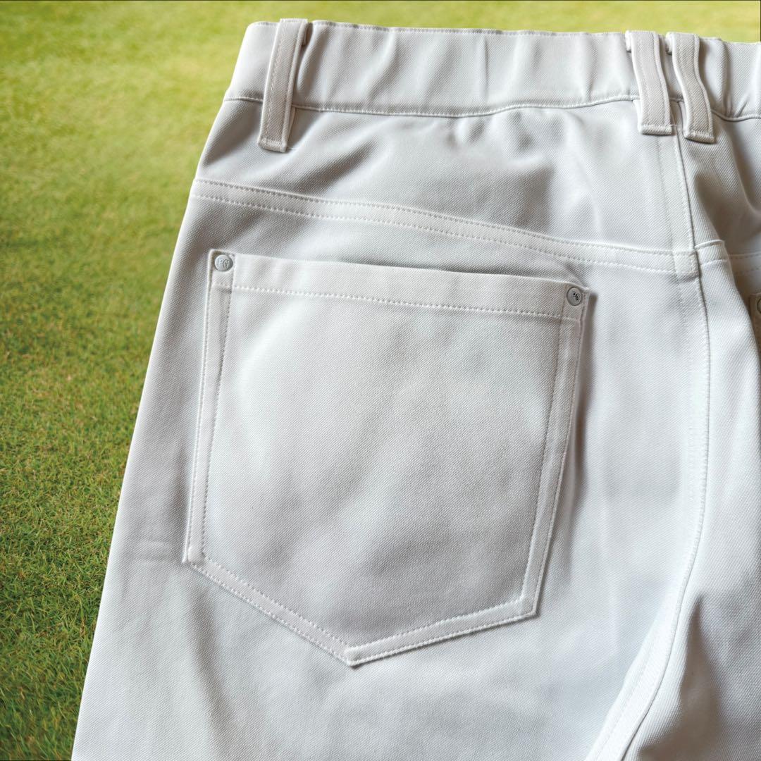 美品 パーリーゲイツ パンツ 白 ホワイト 4 M〜L相当 色褪せ無し