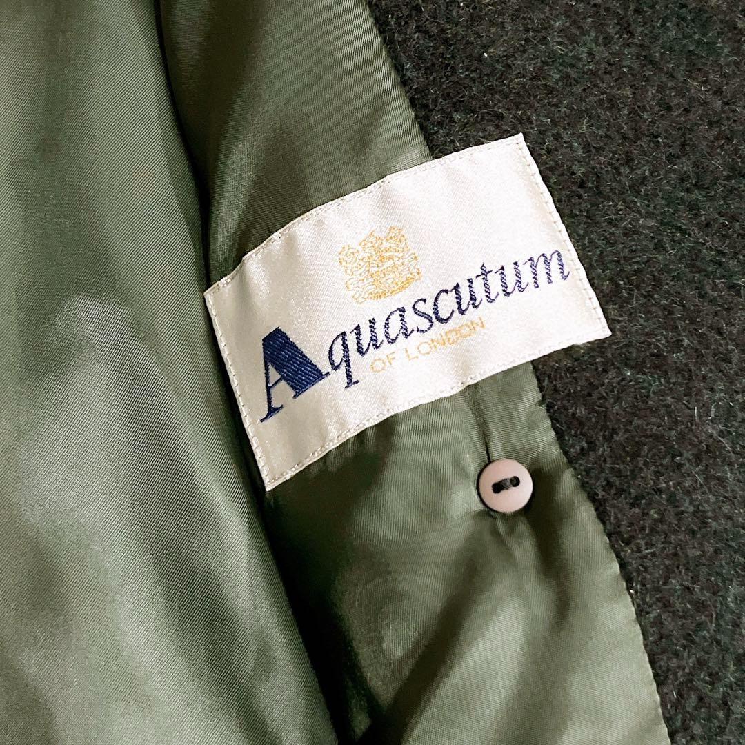 未使用級美品✨ アクアスキュータム ウール モヘヤ コート グリーン