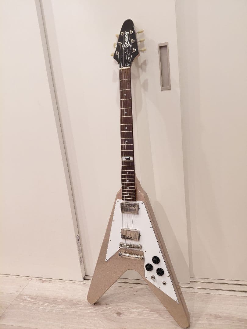 Burny LV-115KK ピンクスパークル ラルク Ken フライングV - メルカリ