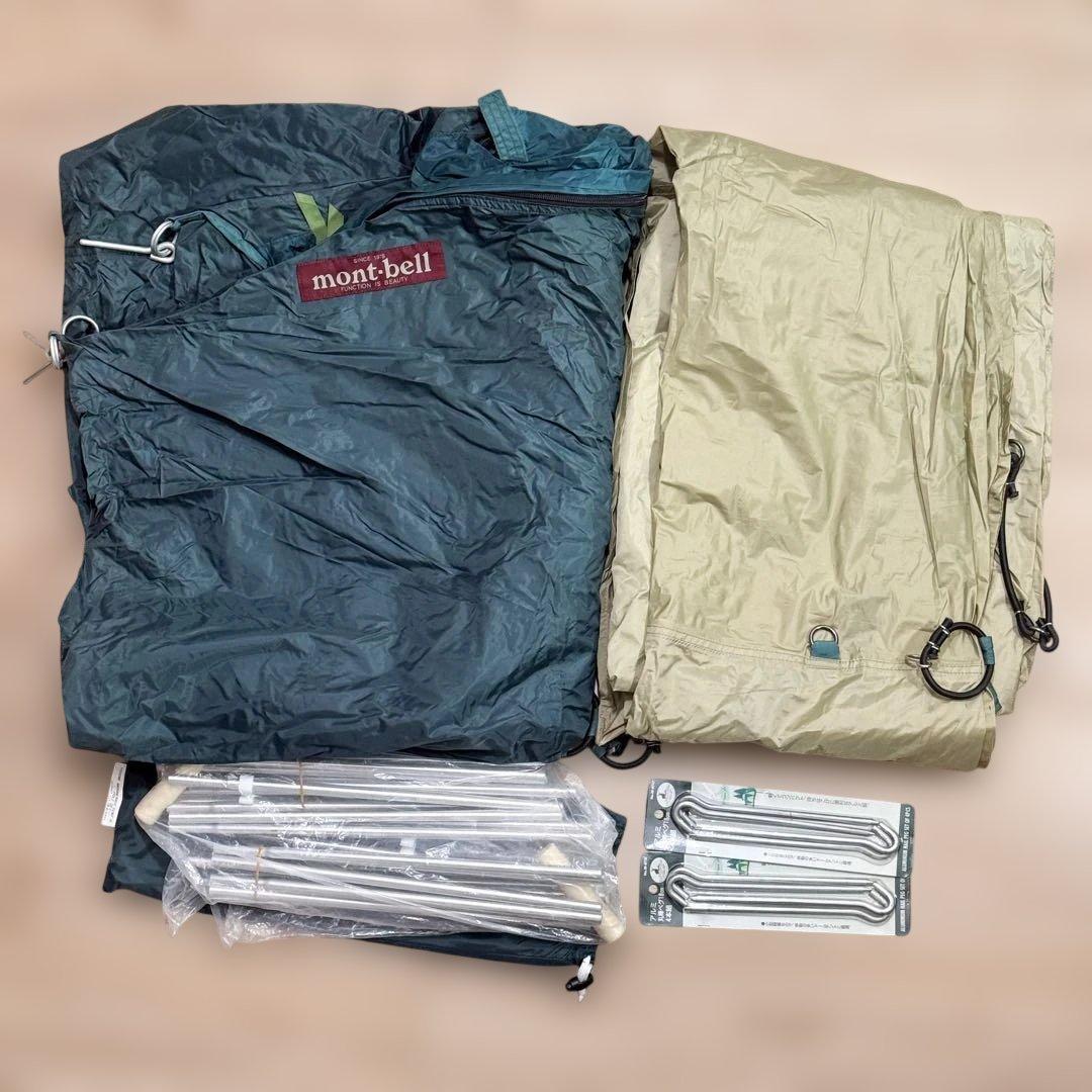 純正シート付】極美品 モンベル ムーンライトテント3型 アイボリー