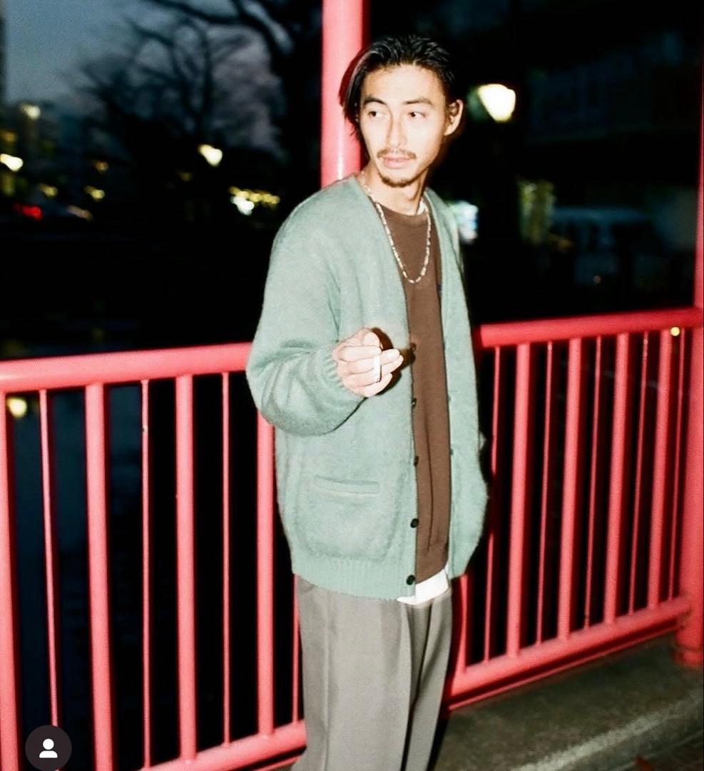 WACKO MARIA モヘアニットカーディガン グリーン - メルカリ