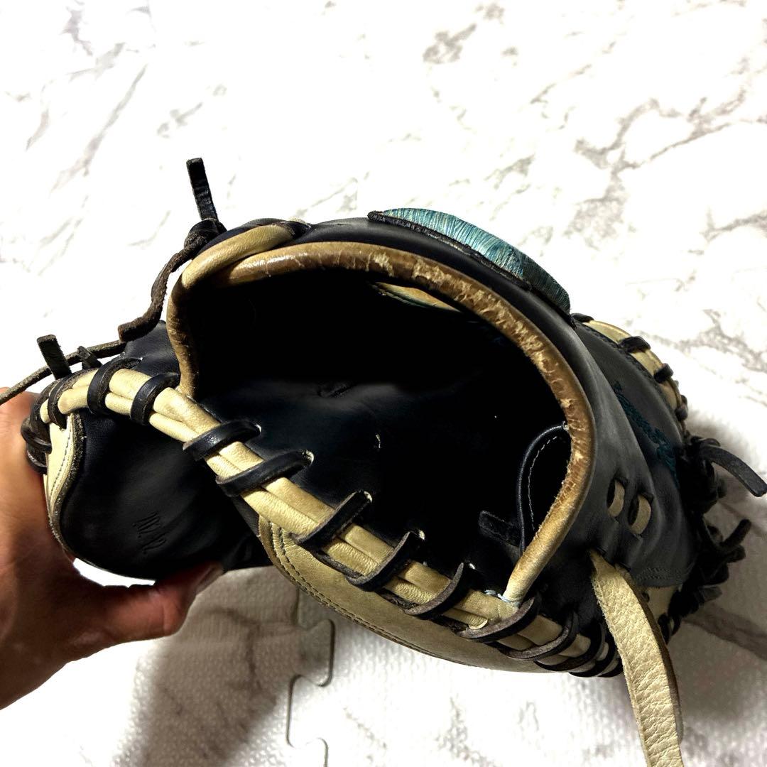 ミズノプロ キャッチャーミット 軟式グローブ 黒/キャメル - メルカリ