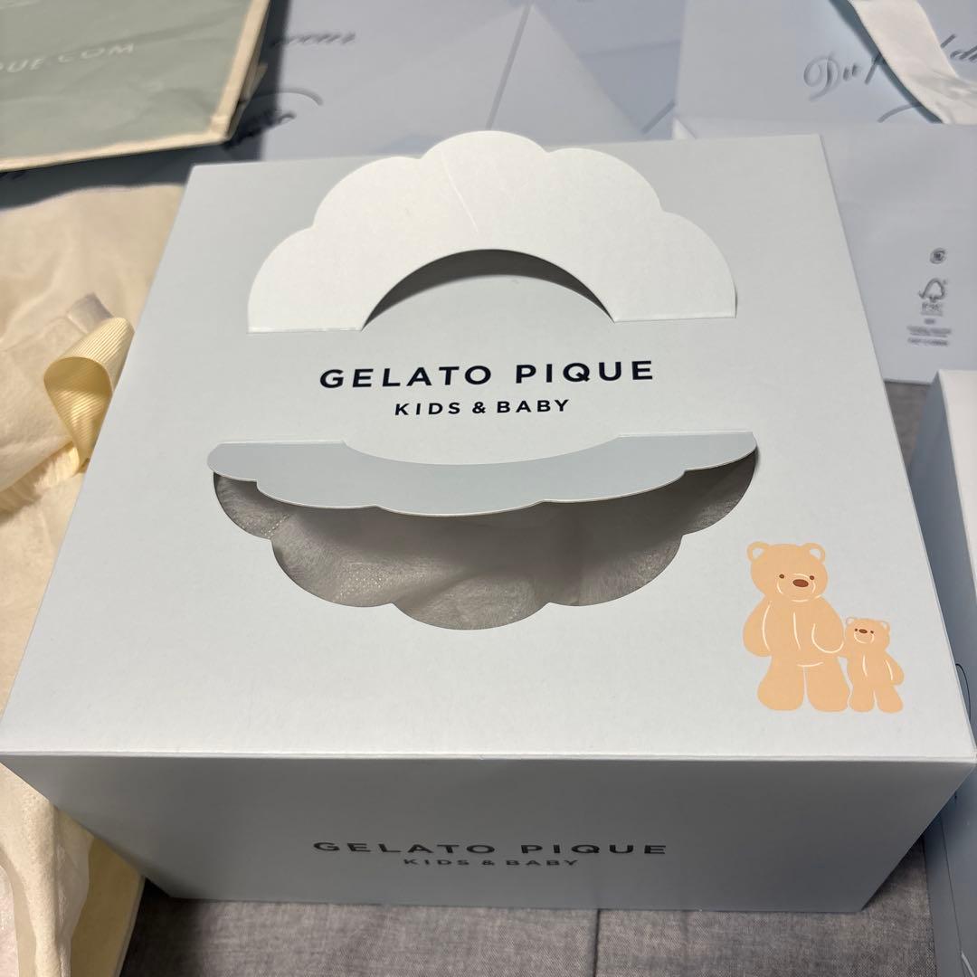 ジェラートピケ ギフト用ボックス&ショッパー袋10点 ラッピング 新品