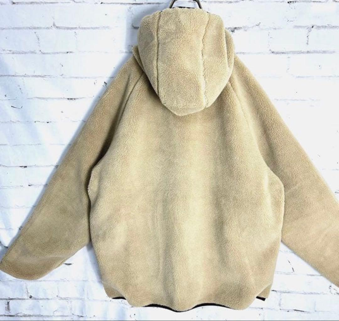 値下げ STUSSY ベージュ フリースパーカー