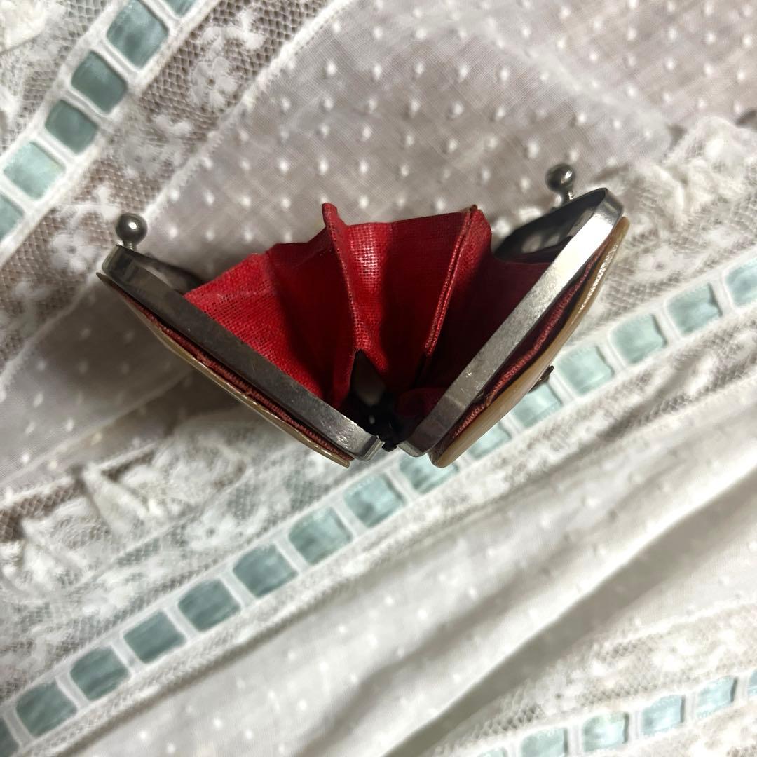 フランス アンティーク マザーオブパール エンジェル がま口 財布