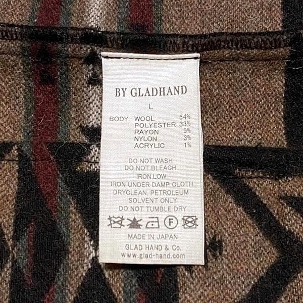 美品 定価54780円 GLADHAND ネイティブパターンジャケットブラックL