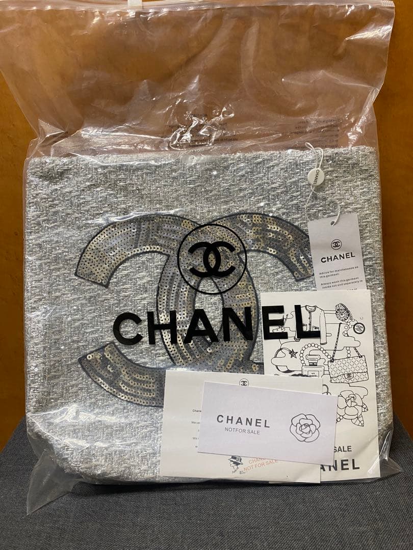未使用☆シャネル☆ココマーク☆ツイード スパンコール☆トートバッグ
