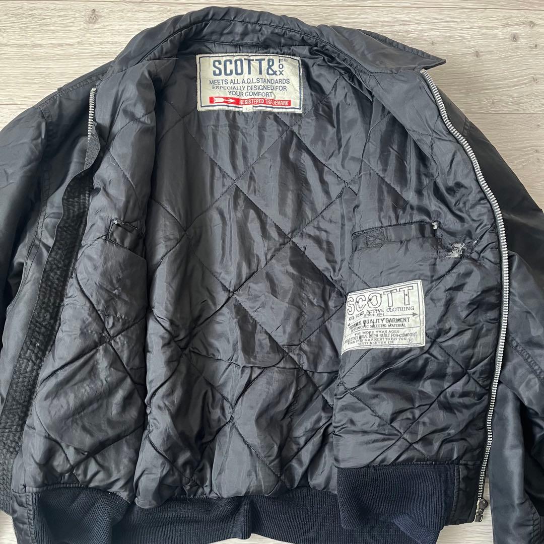 田中シェン着用 scott CWU-RジャケットMA-1フライトジャケット 黒