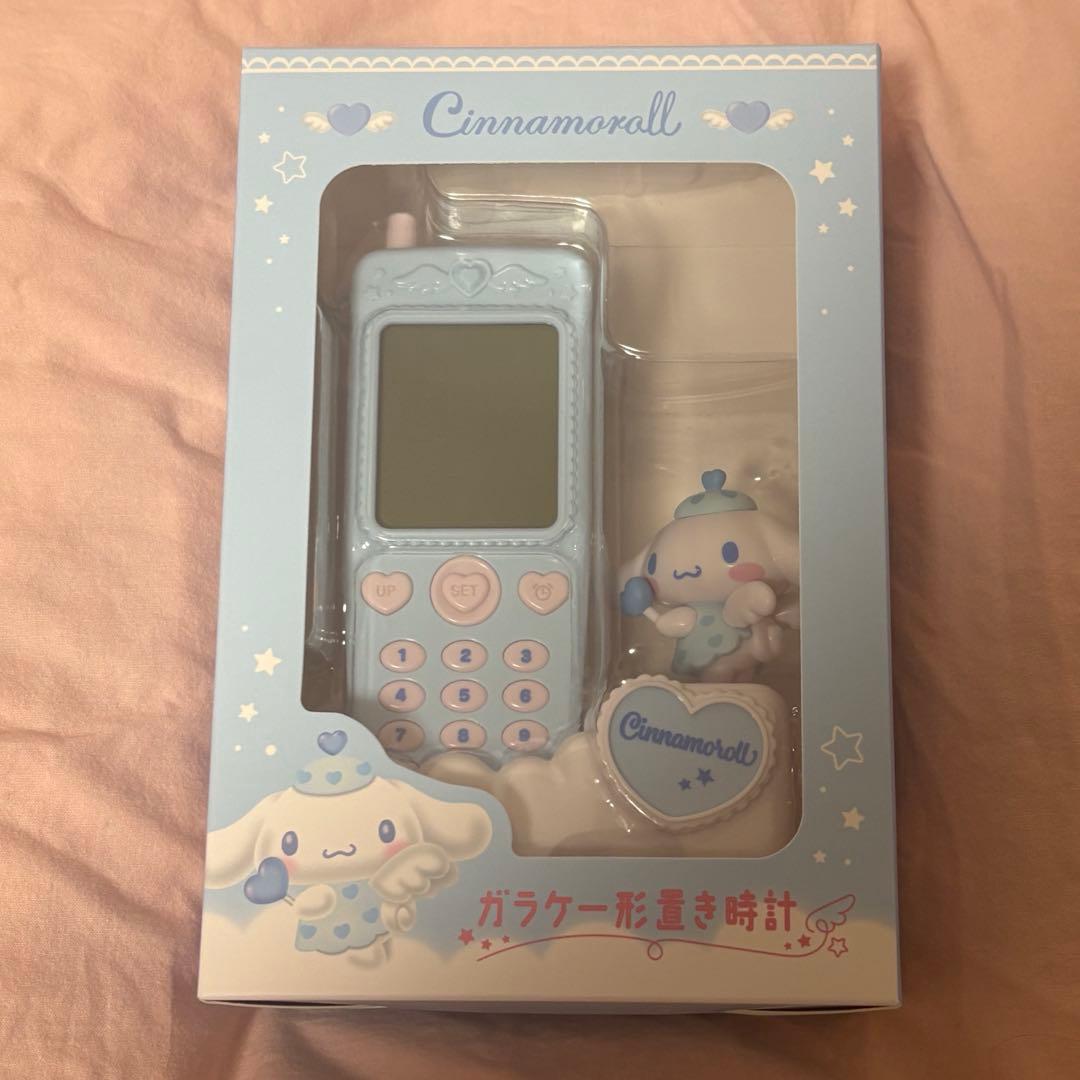 サンリオ　ガラケー型置き時計　シナモロール　シナモン