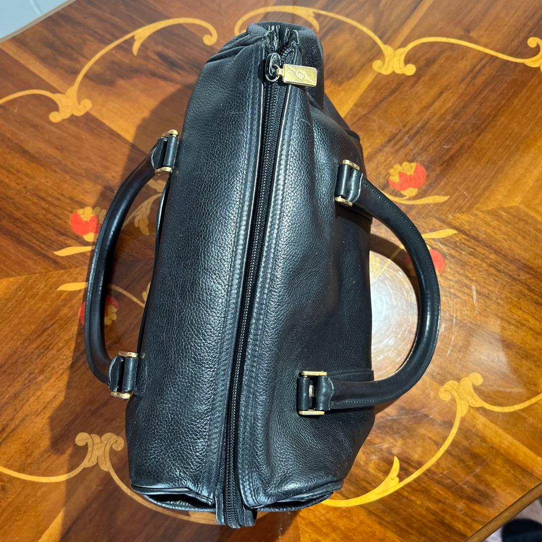 GUCCI オールド グッチ ボストンバック 黒 革 ヴィンテージ 訳有り