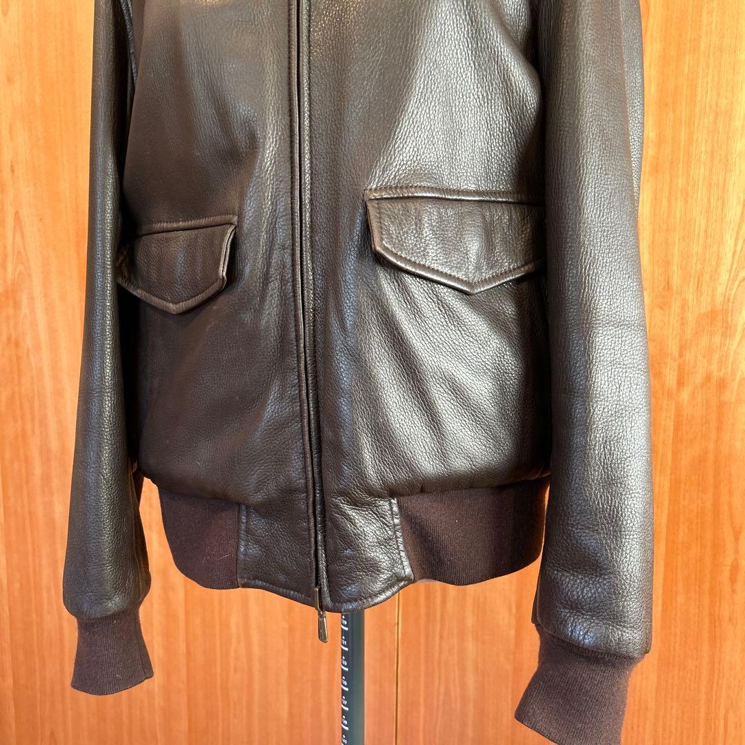 Loro Piana 鹿革レザー×カシミア リバーシブルジャケット メンズM