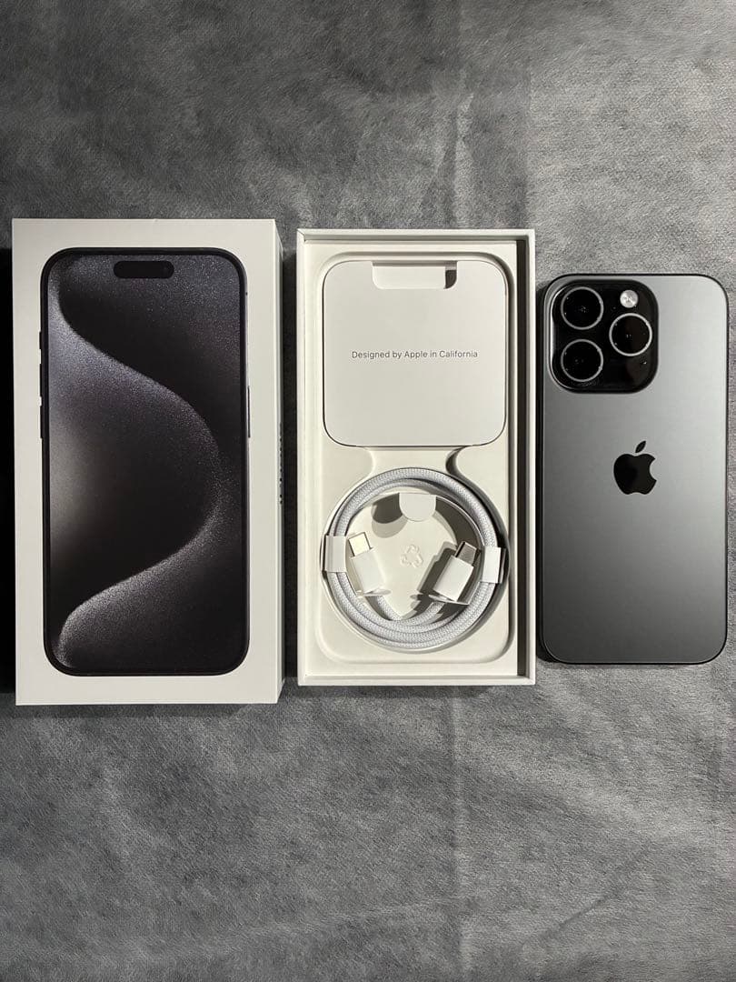 iPhone 15pro 128GB ブラックチタニウム　SIMフリー iPhone 15 Pro 128GB - ブラックチタニウム（SIMフリー）[整備済製品