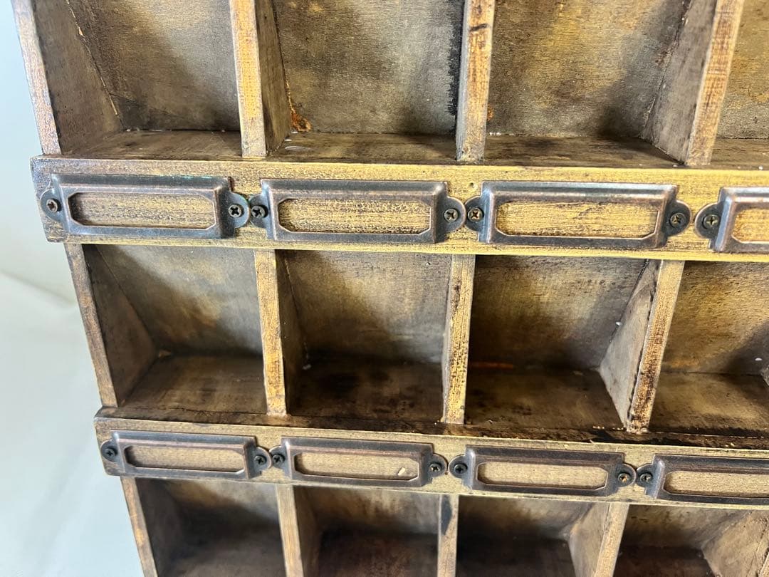 木製ヴィンテージラック 20仕切り アクセサリー陳列 イベント什器レア