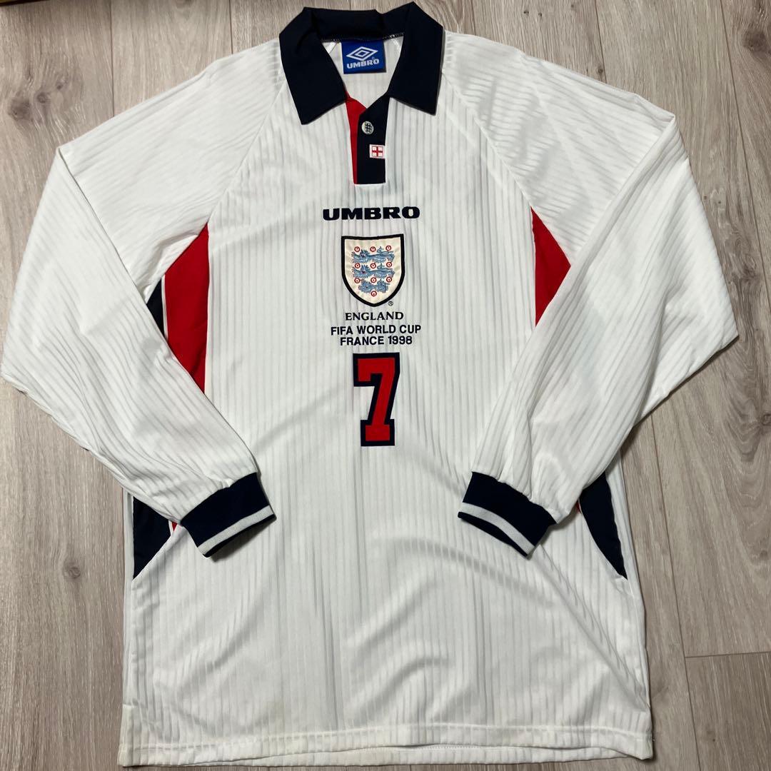 イングランド代表（H）98 フランスW杯仕様 ベッカム 選手用 - メルカリ