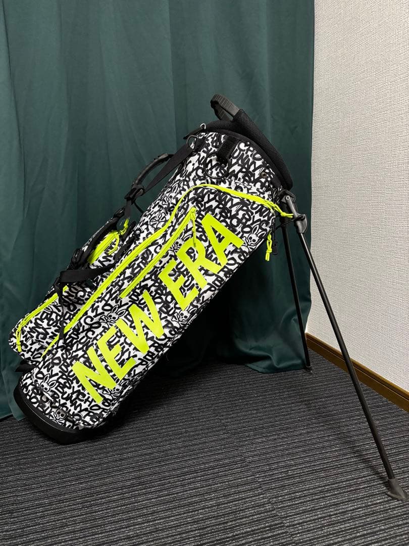 美品　ニューエラ×サイコバニーコラボキャディバッグ Psycho Bunny（サイコバニー） キャディバック New Era コラボ ゴルフ