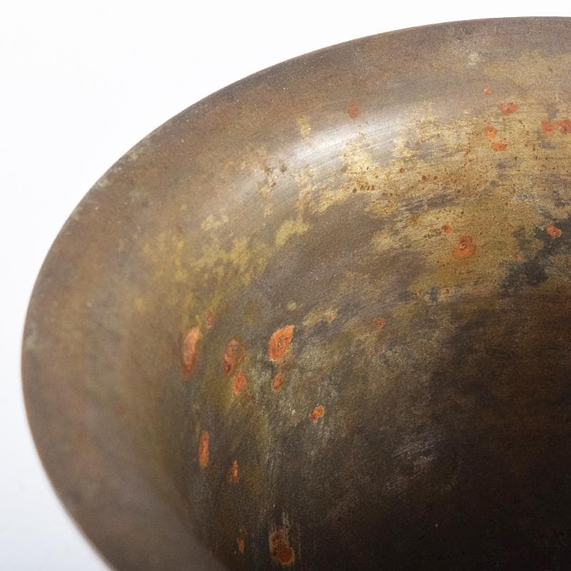 中国 古銅 鹿刻 玉石装飾 稀石嵌込 高足盃 杯 時代箱付 V R8138 - メルカリ