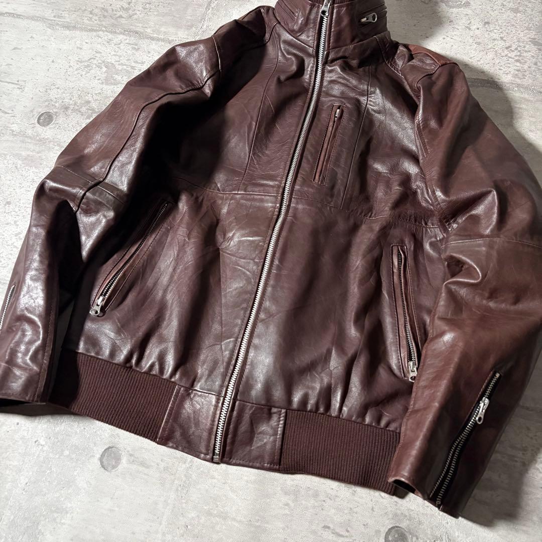 00s archive leather single riders jacket - メルカリ