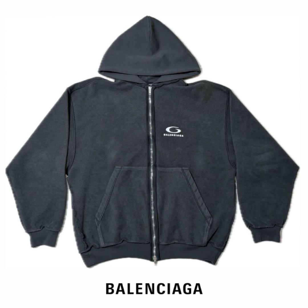トップス BALENCIAGA Inside Out R. Hoodie BALENCIAGA Inside-Out Hoodie BLACK | Base Blu