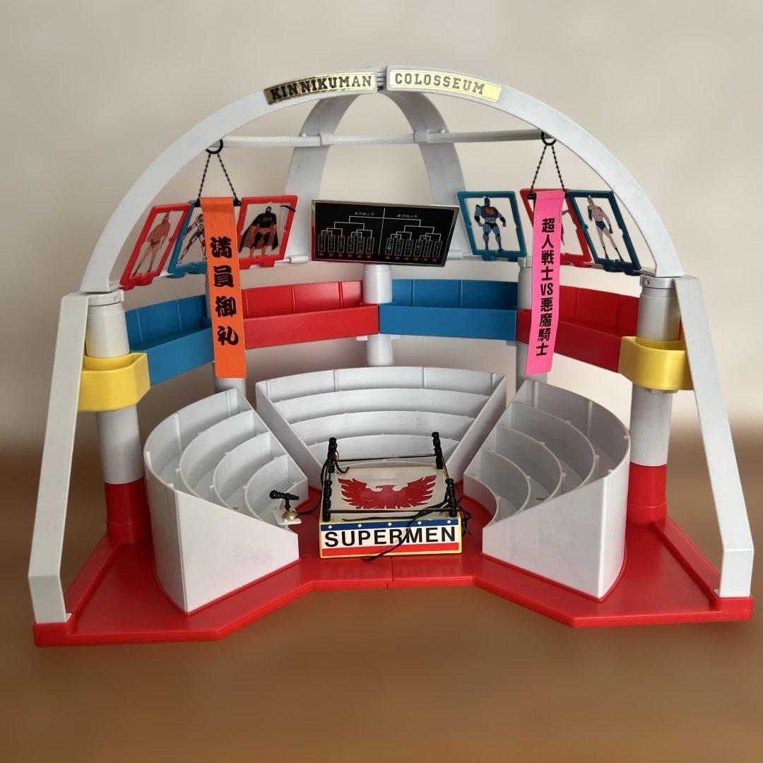 BANDAI キン肉マン キン肉コロシアム + キン消しセット(箱有り) 当時物