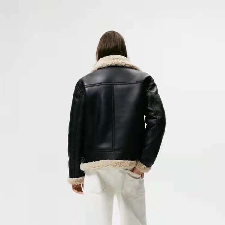 新品 ZARA ダブルフェイス フェイクレザージャケット - メルカリ