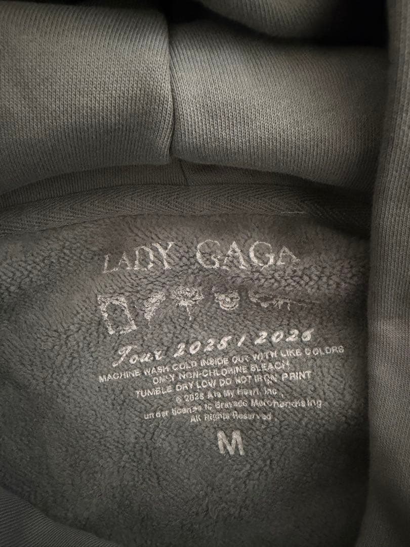 LADY GAGA MAYHEMグレー フリースパーカー M