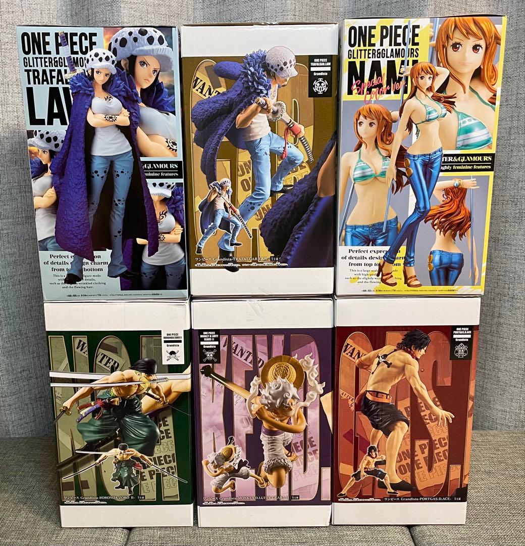 ワンピース フィギュア6個まとめ売り ルフィ エース ゾロ トラファルガー ナミ