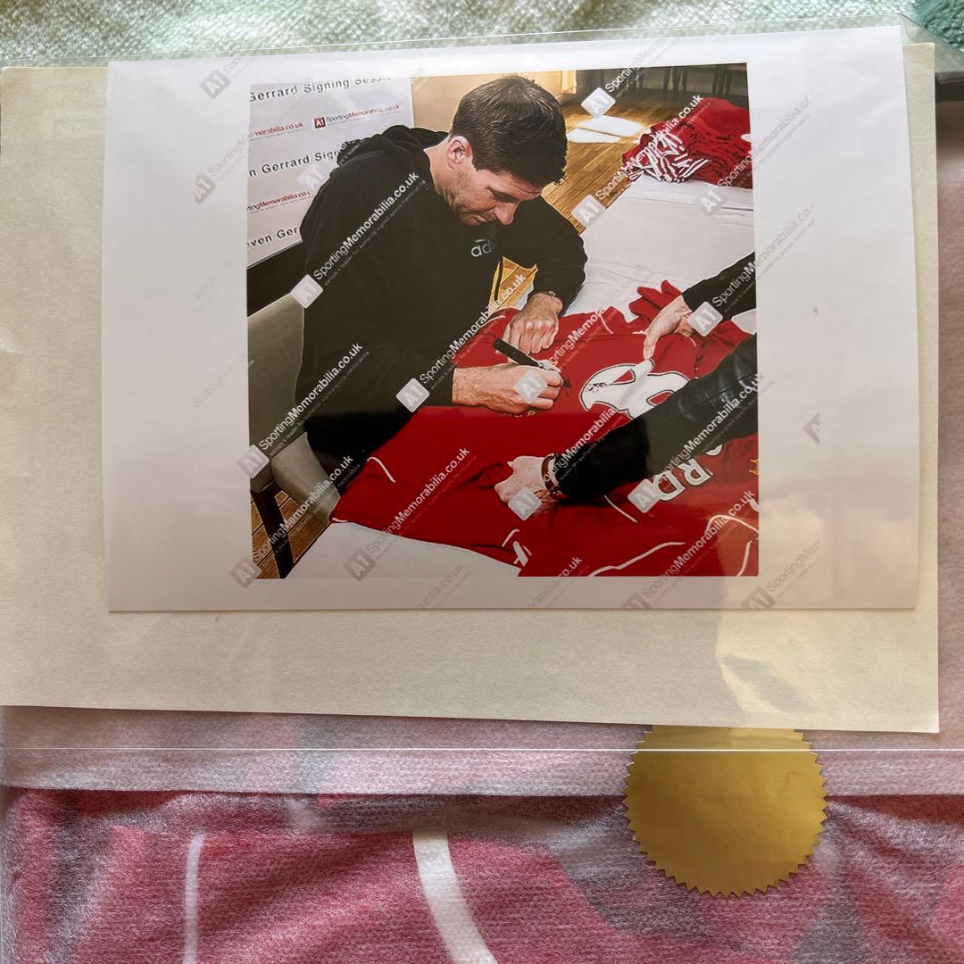 お値下げ Steaven Gerrard サイン入りシャツ 証明書付き - メルカリ