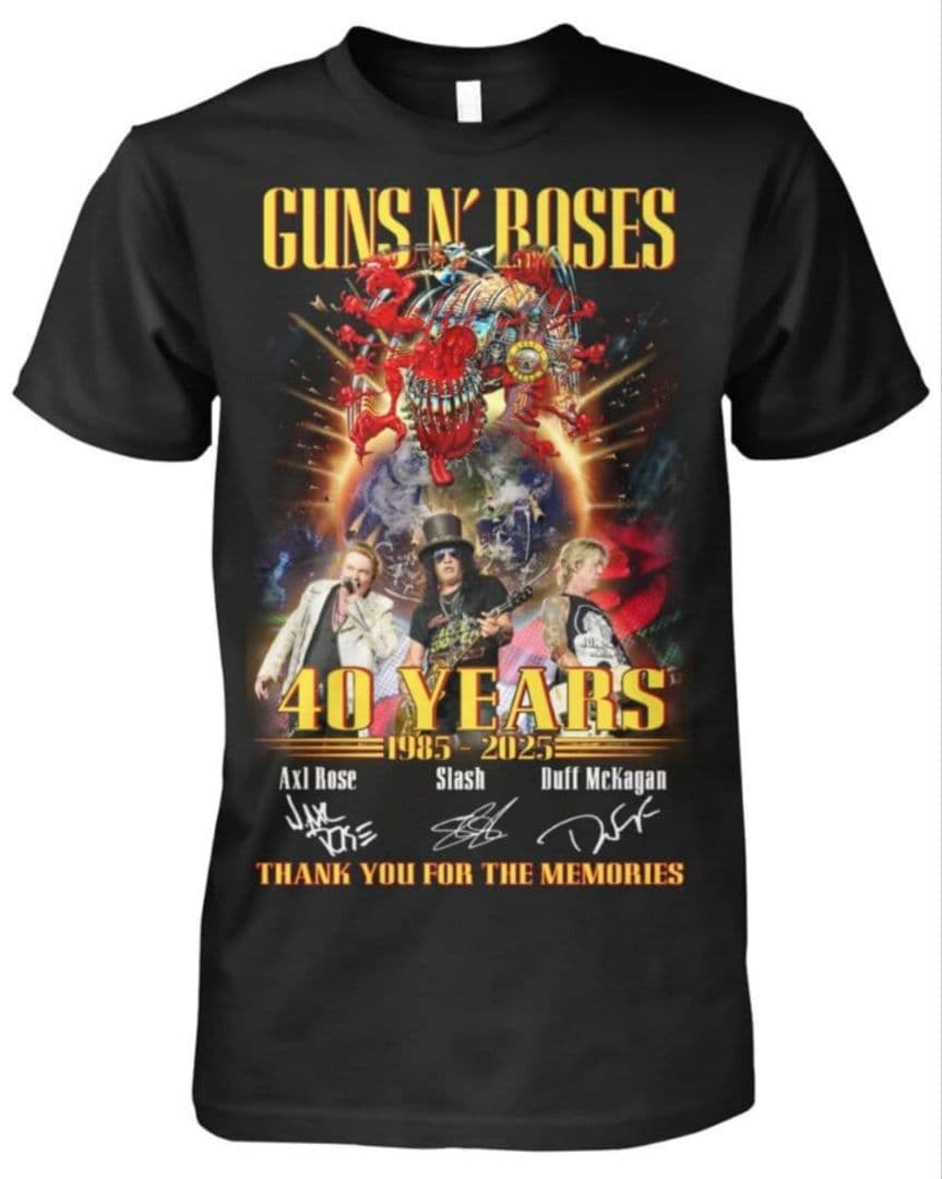 GUNS N' ROSES 40th記念Tシャツ 限定 ガンズ・アンド・ローゼズ