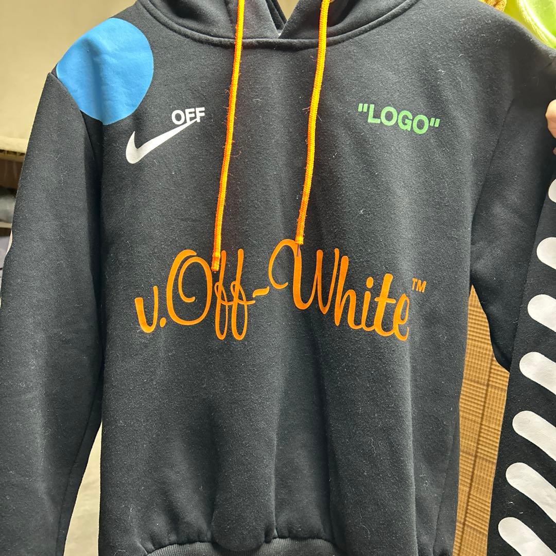 ナイキ x オフ-ホワイト メンズパーカー - メルカリ